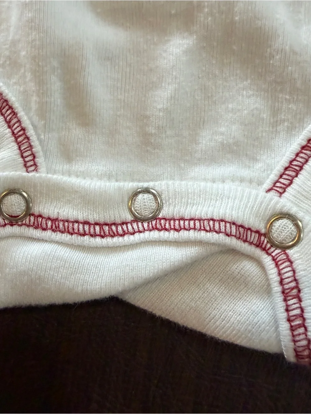 Proedge Indiana Hoosiers IU Snap White Onesie with Crimson Logo Sz 0-3M